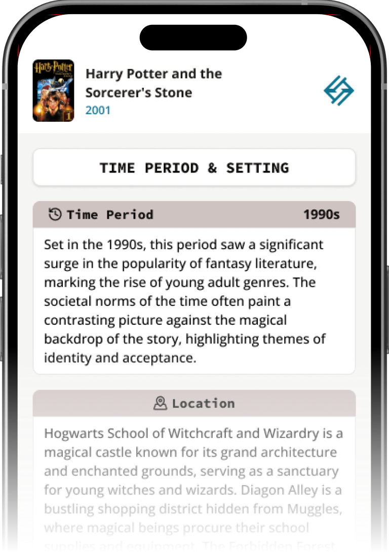 Mobile app preview showing setting analysis